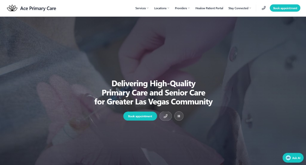 Ace Primary Care homepage